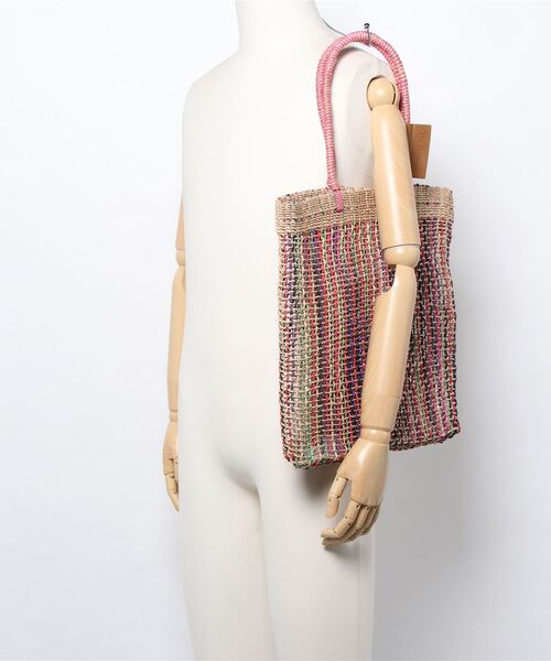 bulle de savon（ビュルデサボン）の「カゴバッグ BAGMATI  BBK20-SS02（かごバッグ・レディース・ピンク・FREE）」の5枚目の写真