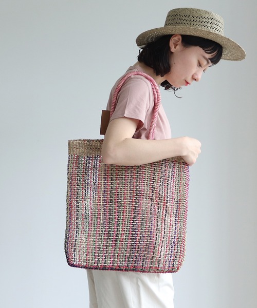 bulle de savon（ビュルデサボン）の「カゴバッグ BAGMATI  BBK20-SS02（かごバッグ・レディース・ピンク・FREE）」の9枚目の写真