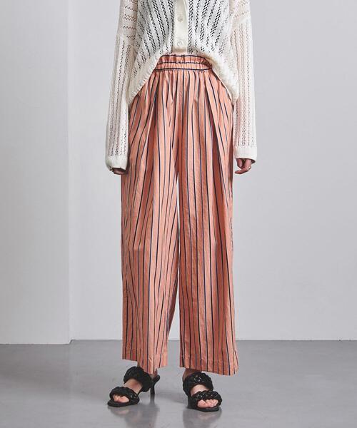 Mala KALANCHOE(マーラカランコエ)の「<Mala KALANCHOE (マーラ カランコエ)>ストライプ ワイドパンツ ■■■(その他パンツ・レディース・オレンジ・MEDIUM)」の2枚目の写真