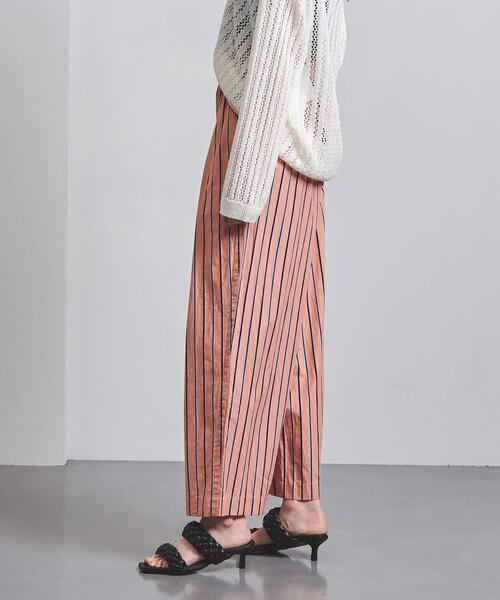 Mala KALANCHOE(マーラカランコエ)の「<Mala KALANCHOE (マーラ カランコエ)>ストライプ ワイドパンツ ■■■(その他パンツ・レディース・オレンジ・MEDIUM)」の3枚目の写真