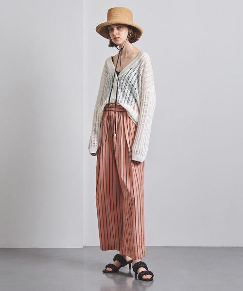 Mala KALANCHOE(マーラカランコエ)の「<Mala KALANCHOE (マーラ カランコエ)>ストライプ ワイドパンツ ■■■(その他パンツ・レディース・オレンジ・MEDIUM)」の6枚目の写真