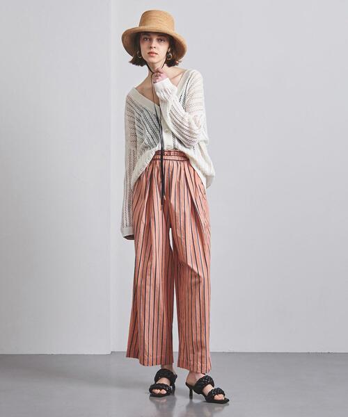 Mala KALANCHOE(マーラカランコエ)の「<Mala KALANCHOE (マーラ カランコエ)>ストライプ ワイドパンツ ■■■(その他パンツ・レディース・オレンジ・MEDIUM)」の8枚目の写真