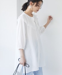 Sugar spoon | ・SUGAR SPOON フリルカラーブラウスチュニック＊(シャツ/ブラウス)