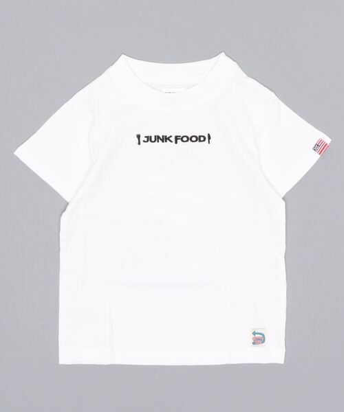 JUNKSOUL（ジャンクソウル）の「【KID'S】USAコットン JUNKFOODプリントロゴ刺繍Tシャツ (M4)（Tシャツ/カットソー・キッズ・ホワイト/ライトベージュ・100/110/120/130/140/150/160）」の2枚目の写真