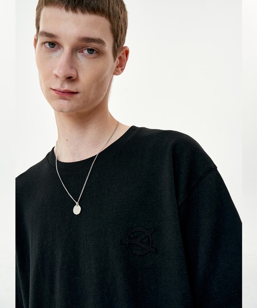 OY(オーワイ)の「『OY/オーワイ』CUTTING PATCH LOGO T/カッティングパッチロゴ半袖Tシャツ(Tシャツ/カットソー・メンズ・ブラック/ホワイト・FREE)」の2枚目の写真