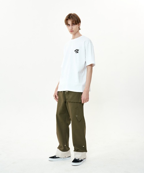 OY(オーワイ)の「『OY/オーワイ』CUTTING PATCH LOGO T/カッティングパッチロゴ半袖Tシャツ(Tシャツ/カットソー・メンズ・ブラック/ホワイト・FREE)」の5枚目の写真