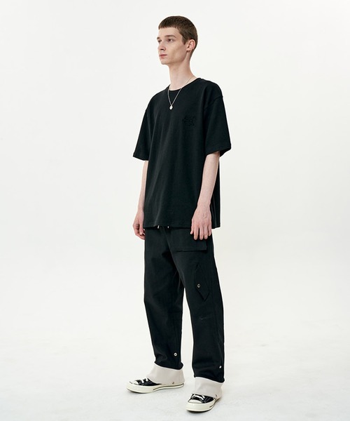 OY(オーワイ)の「『OY/オーワイ』CUTTING PATCH LOGO T/カッティングパッチロゴ半袖Tシャツ(Tシャツ/カットソー・メンズ・ブラック/ホワイト・FREE)」の11枚目の写真