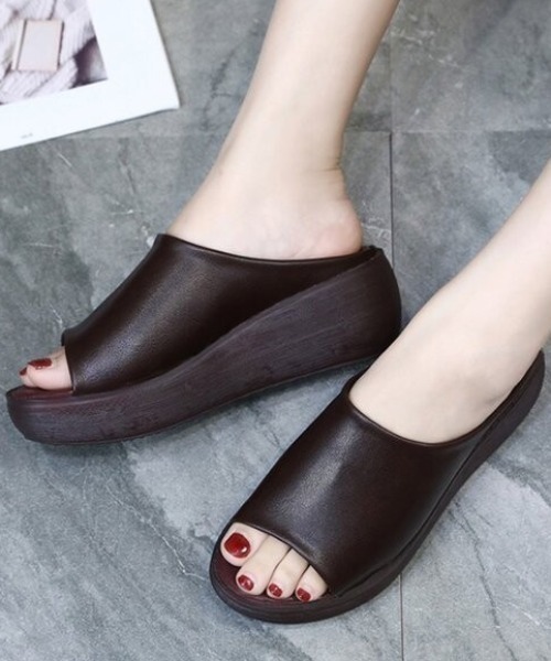 SFW（エスエフダブリュー）の「厚底 サマーサンダル（サンダル・レディース・ホワイト/ブラック/ブラウン・40/38/39/41/35/36/37）」の3枚目の写真