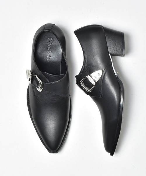 endevice（エンデヴァイス）の「メタルバックル モンクストラップ ヒール ドレスシューズ（ドレスシューズ・メンズ・ブラック・44/40/42）」の9枚目の写真