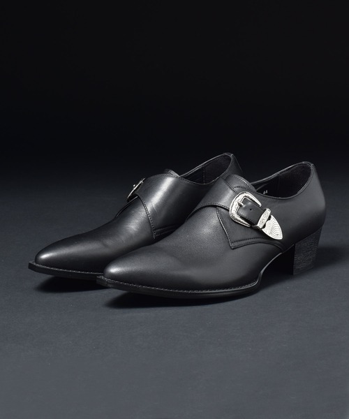 endevice（エンデヴァイス）の「メタルバックル モンクストラップ ヒール ドレスシューズ（ドレスシューズ・メンズ・ブラック・44/40/42）」の7枚目の写真