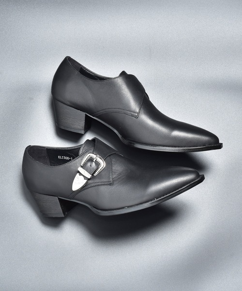 endevice（エンデヴァイス）の「メタルバックル モンクストラップ ヒール ドレスシューズ（ドレスシューズ・メンズ・ブラック・44/40/42）」の8枚目の写真