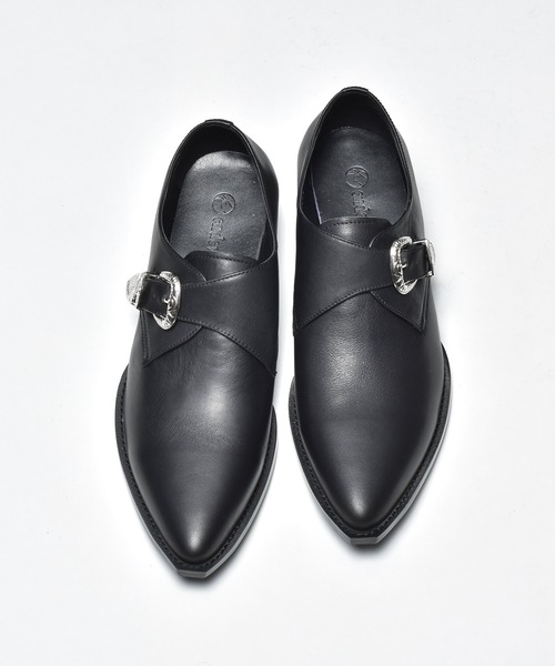 endevice（エンデヴァイス）の「メタルバックル モンクストラップ ヒール ドレスシューズ（ドレスシューズ・メンズ・ブラック・44/40/42）」の12枚目の写真