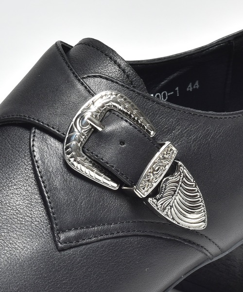 endevice（エンデヴァイス）の「メタルバックル モンクストラップ ヒール ドレスシューズ（ドレスシューズ・メンズ・ブラック・44/40/42）」の13枚目の写真