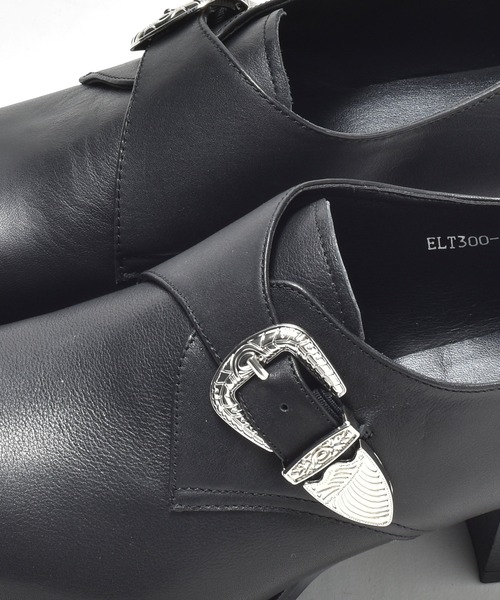 endevice（エンデヴァイス）の「メタルバックル モンクストラップ ヒール ドレスシューズ（ドレスシューズ・メンズ・ブラック・44/40/42）」の14枚目の写真