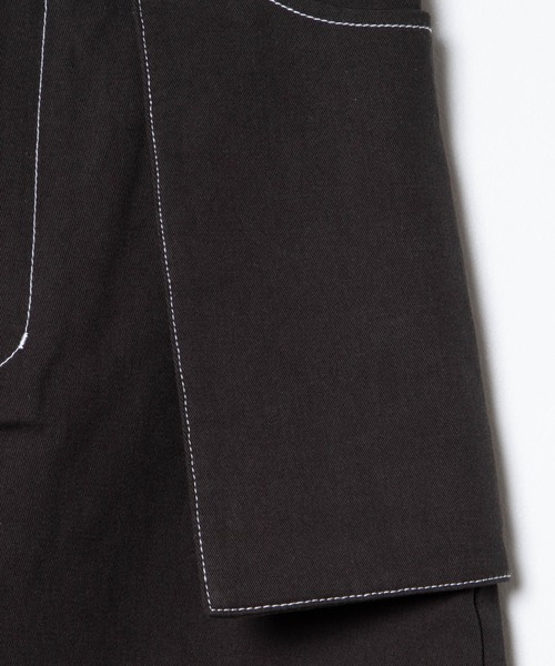 WEGO(ウィゴー)の「WEGO/カラーステッチアウトポケットミニスカート(スカート・レディース・スミクロ/ホワイト・FREE)」の6枚目の写真