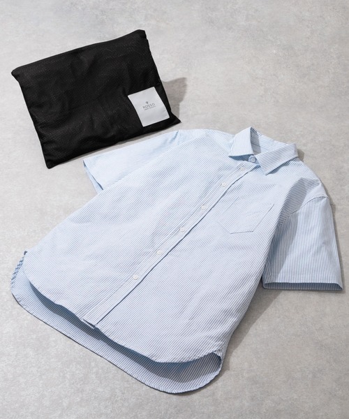 URBAN RESEARCH ROSSO MEN(アーバンリサーチロッソメン)の「『XLサイズあり』『WEB限定』ハイパフォーマンスオックス半袖シャツ(シャツ/ブラウス・メンズ・ホワイト/ブルー/ネイビー/グレー/グレー系その他/ブルー系その他・SMALL/MEDIUM/X-LARGE/LARGE)」の1枚目の写真