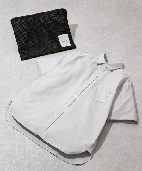 URBAN RESEARCH ROSSO MEN(アーバンリサーチロッソメン)の「『XLサイズあり』『WEB限定』ハイパフォーマンスオックス半袖シャツ(シャツ/ブラウス・メンズ・ホワイト/ブルー/ネイビー/グレー/グレー系その他/ブルー系その他・SMALL/MEDIUM/X-LARGE/LARGE)」の3枚目の写真