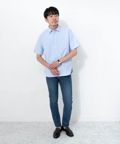 URBAN RESEARCH ROSSO MEN(アーバンリサーチロッソメン)の「『XLサイズあり』『WEB限定』ハイパフォーマンスオックス半袖シャツ(シャツ/ブラウス・メンズ・ホワイト/ブルー/ネイビー/グレー/グレー系その他/ブルー系その他・SMALL/MEDIUM/X-LARGE/LARGE)」の19枚目の写真