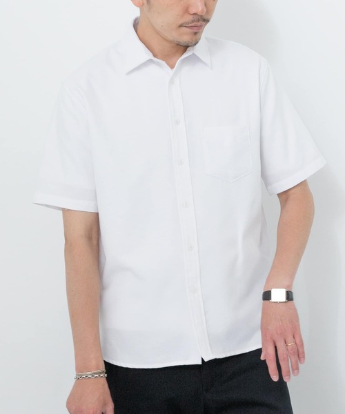 URBAN RESEARCH ROSSO MEN(アーバンリサーチロッソメン)の「『XLサイズあり』『WEB限定』ハイパフォーマンスオックス半袖シャツ(シャツ/ブラウス・メンズ・ホワイト/ブルー/ネイビー/グレー/グレー系その他/ブルー系その他・SMALL/MEDIUM/X-LARGE/LARGE)」の8枚目の写真