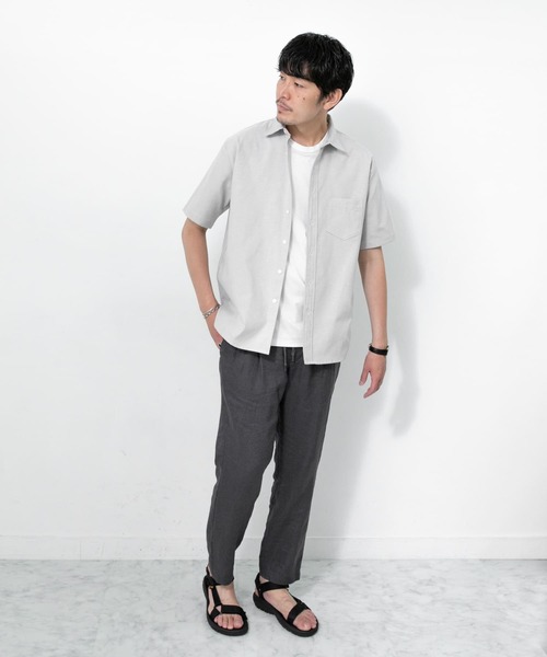 URBAN RESEARCH ROSSO MEN(アーバンリサーチロッソメン)の「『XLサイズあり』『WEB限定』ハイパフォーマンスオックス半袖シャツ(シャツ/ブラウス・メンズ・ホワイト/ブルー/ネイビー/グレー/グレー系その他/ブルー系その他・SMALL/MEDIUM/X-LARGE/LARGE)」の16枚目の写真