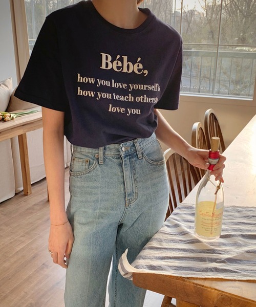 Girly Doll（ガーリードール）の「ロゴ刺繍Tシャツ（Tシャツ/カットソー・レディース・ホワイト/ブラック/グレー/ネイビー/パープル・FREE）」の10枚目の写真