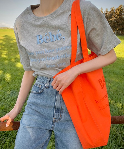 Girly Doll（ガーリードール）の「ロゴ刺繍Tシャツ（Tシャツ/カットソー・レディース・ホワイト/ブラック/グレー/ネイビー/パープル・FREE）」の15枚目の写真