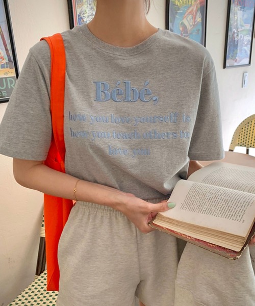 Girly Doll（ガーリードール）の「ロゴ刺繍Tシャツ（Tシャツ/カットソー・レディース・ホワイト/ブラック/グレー/ネイビー/パープル・FREE）」の22枚目の写真
