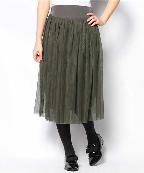 ROSE BUD（ローズバッド）の「(P.P)R0242-493-2KK（スカート・レディース・アイボリー/カーキ/ブラック・ONE SIZE）」の3枚目の写真