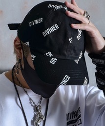 【DIVINER】総柄ブランドロゴパターンキャップ/帽子