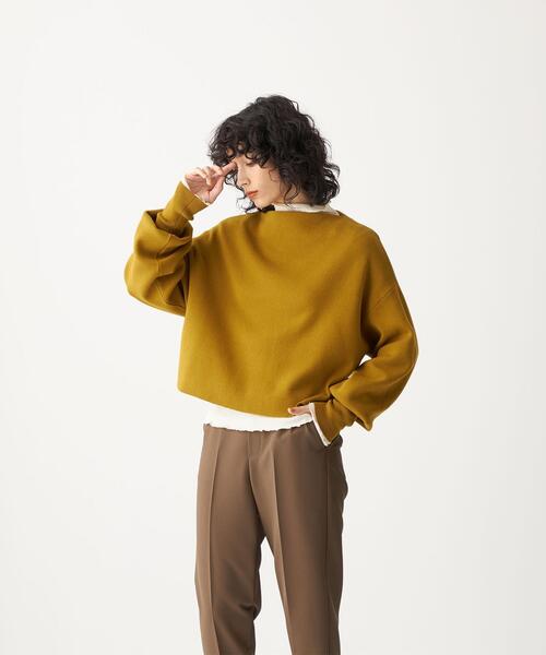 CITEN(シテン)の「<CITEN(シテン)> シアー リブ ハイネック カットソー(Tシャツ/カットソー・レディース・オフホワイト/ダークグレー/ナチュラル・FREE)」の18枚目の写真