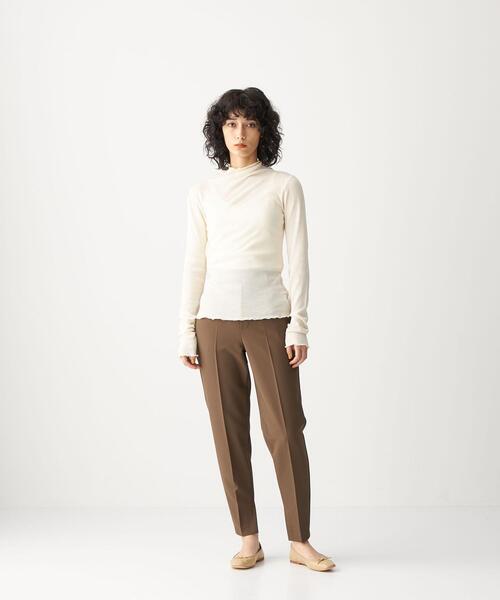 CITEN(シテン)の「<CITEN(シテン)> シアー リブ ハイネック カットソー(Tシャツ/カットソー・レディース・オフホワイト/ダークグレー/ナチュラル・FREE)」の11枚目の写真