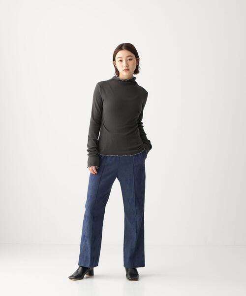 CITEN(シテン)の「<CITEN(シテン)> シアー リブ ハイネック カットソー(Tシャツ/カットソー・レディース・オフホワイト/ダークグレー/ナチュラル・FREE)」の20枚目の写真