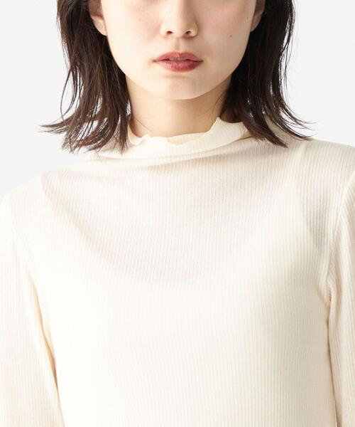 CITEN(シテン)の「<CITEN(シテン)> シアー リブ ハイネック カットソー(Tシャツ/カットソー・レディース・オフホワイト/ダークグレー/ナチュラル・FREE)」の22枚目の写真