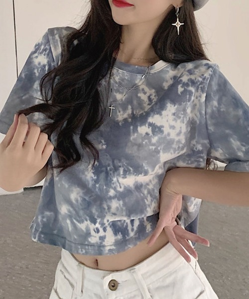 meJane(ミージェーン)の「タイダイプリントチビTシャツ 【ZOZOTOWN限定】(Tシャツ/カットソー・レディース・ホワイト/グレー/パープル・FREE)」の10枚目の写真