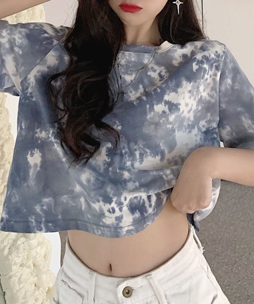 meJane(ミージェーン)の「タイダイプリントチビTシャツ 【ZOZOTOWN限定】(Tシャツ/カットソー・レディース・ホワイト/グレー/パープル・FREE)」の11枚目の写真