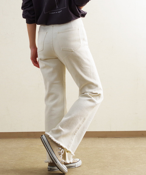 Fizz（フィズ）の「【Fizz/フィズ】　センターシームデニムフレアパンツ（デニムパンツ・レディース・ライトブルー/オフホワイト/ブルー・M）」の9枚目の写真