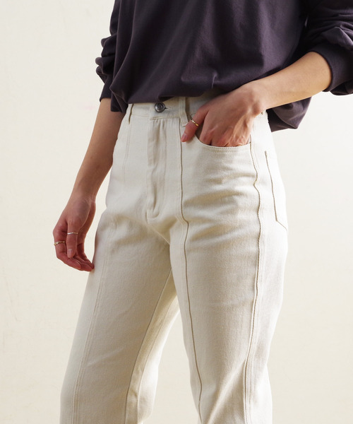 Fizz（フィズ）の「【Fizz/フィズ】　センターシームデニムフレアパンツ（デニムパンツ・レディース・ライトブルー/オフホワイト/ブルー・M）」の10枚目の写真