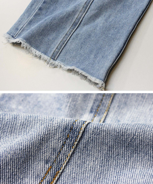 Fizz（フィズ）の「【Fizz/フィズ】　センターシームデニムフレアパンツ（デニムパンツ・レディース・ライトブルー/オフホワイト/ブルー・M）」の20枚目の写真