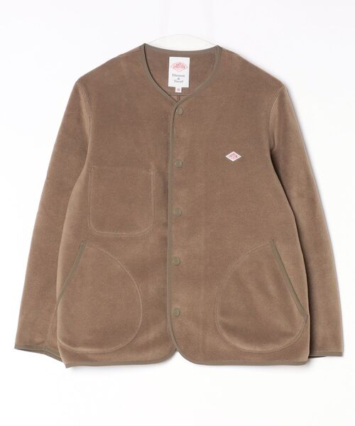 DANTON/ダントン フリースカラーレスジャケット FLEECE COLLARLESS