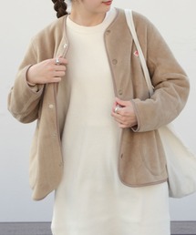 DANTON/ダントン フリースカラーレスジャケット FLEECE COLLARLESS JACKET(ウィメンズ)JD-8911