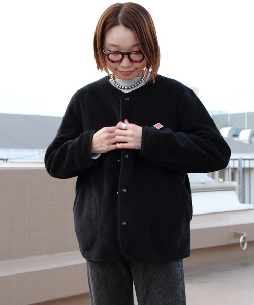 DANTON/ダントン フリースカラーレスジャケット FLEECE