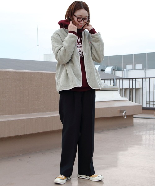DANTON/ダントン フリースカラーレスジャケット FLEECE