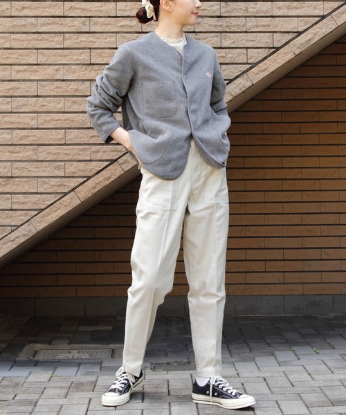 DANTON/ダントン フリースカラーレスジャケット FLEECE