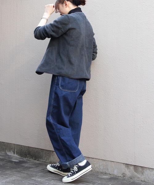 DANTON/ダントン フリースカラーレスジャケット FLEECE COLLARLESS