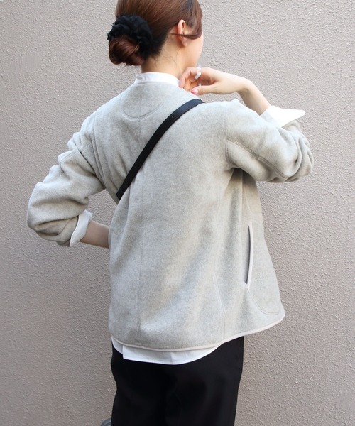 DANTON/ダントン フリースカラーレスジャケット FLEECE COLLARLESS