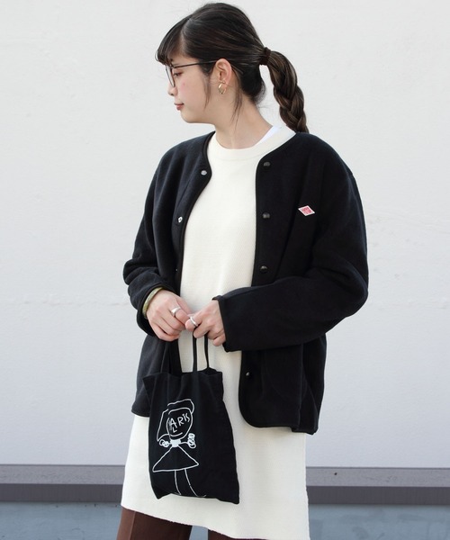 DANTON/ダントン フリースカラーレスジャケット FLEECE