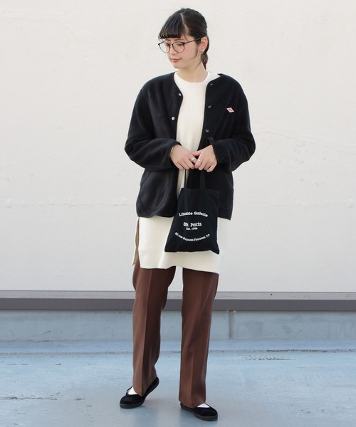 DANTON/ダントン フリースカラーレスジャケット FLEECE COLLARLESS