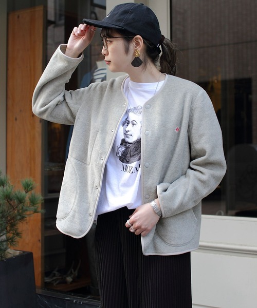 DANTON/ダントン フリースカラーレスジャケット FLEECE