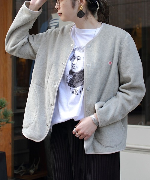 ダントン　ノーカラー　フリースジャケット 932c189ece91f0663a258c0b810ac3