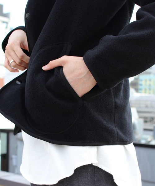 DANTON/ダントン フリースカラーレスジャケット FLEECE COLLARLESS